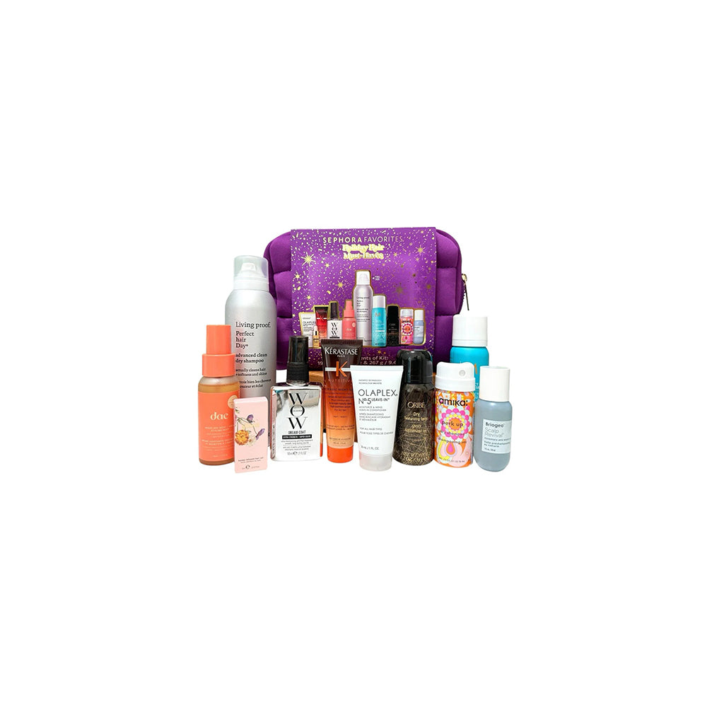 Sephora Travel Size Hair Care Kit - Portable Essentials Set 2025 10-Piece Kit Featuring Some Of Hair's Bestselling Must-Haves, Living Proof, Amika, Kérastase, And More