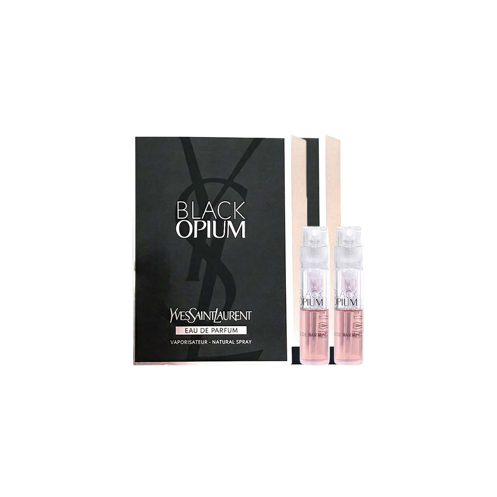LOT OF 2*1.2ml/0.04oz Yves Saint Laurent YSL Ladies Black Opium Eau De Perfume With Coffee & White Flowers For Women Perfume EDP Spray 1.2ml /0.04 Oz Fragrances Sample Mini Travel Size