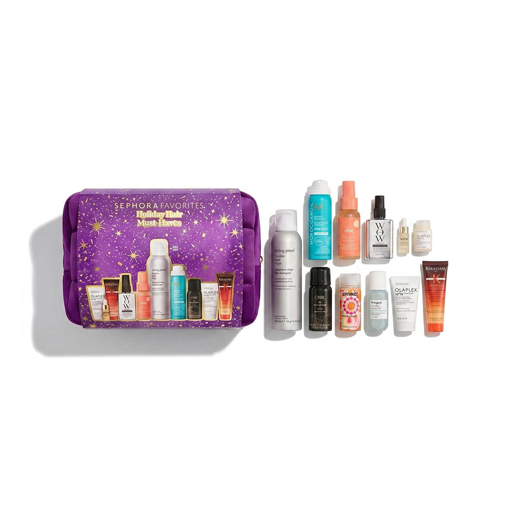 Sephora Travel Size Hair Care Kit - Portable Essentials Set 2025 10-Piece Kit Featuring Some Of Hair's Bestselling Must-Haves, Living Proof, Amika, Kérastase, And More
