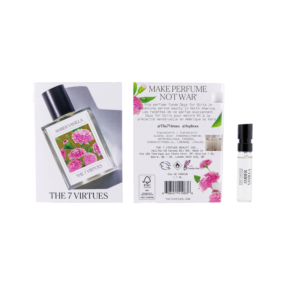 The 7 Virtues Amber Vanilla Eau de Parfum Sample Spray .06oz, 1.7ml