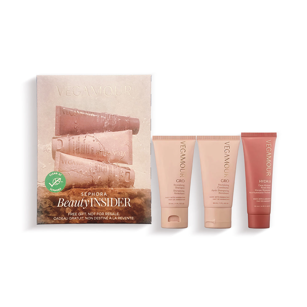 Vegamour Beauty Insider Hair Care Set Travel Size Minis Shampoo Conditioner Mask