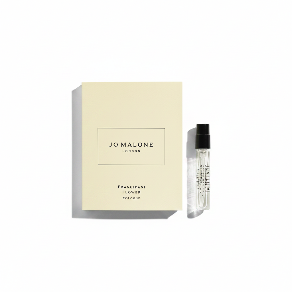 Jo Malone Frangipani Flower Flat Lay with Left Shadow