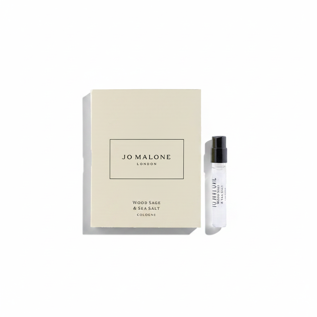 Jo Malone Wood Sage & Sea Salt Flat Lay with Left Shadow