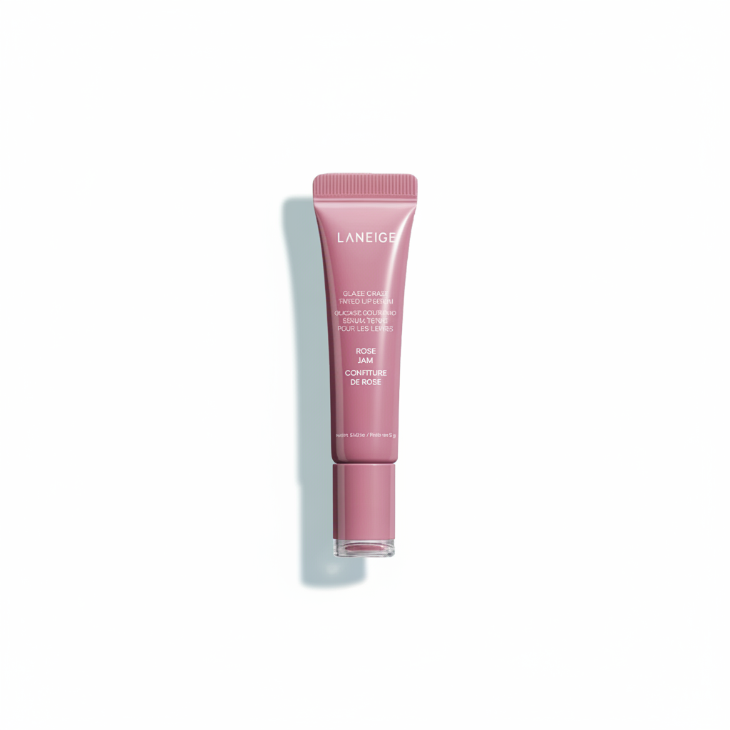 LANEIGE Glaze Craze Tinted Lip Serum Rose Jam - Soft Natural Shadow