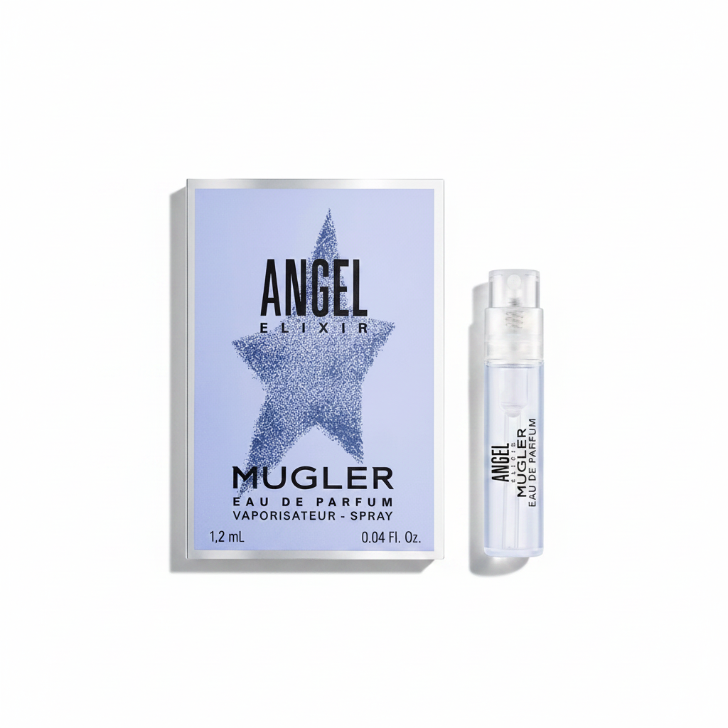 Mugler Angel Elixir Flat Lay with Left Shadow