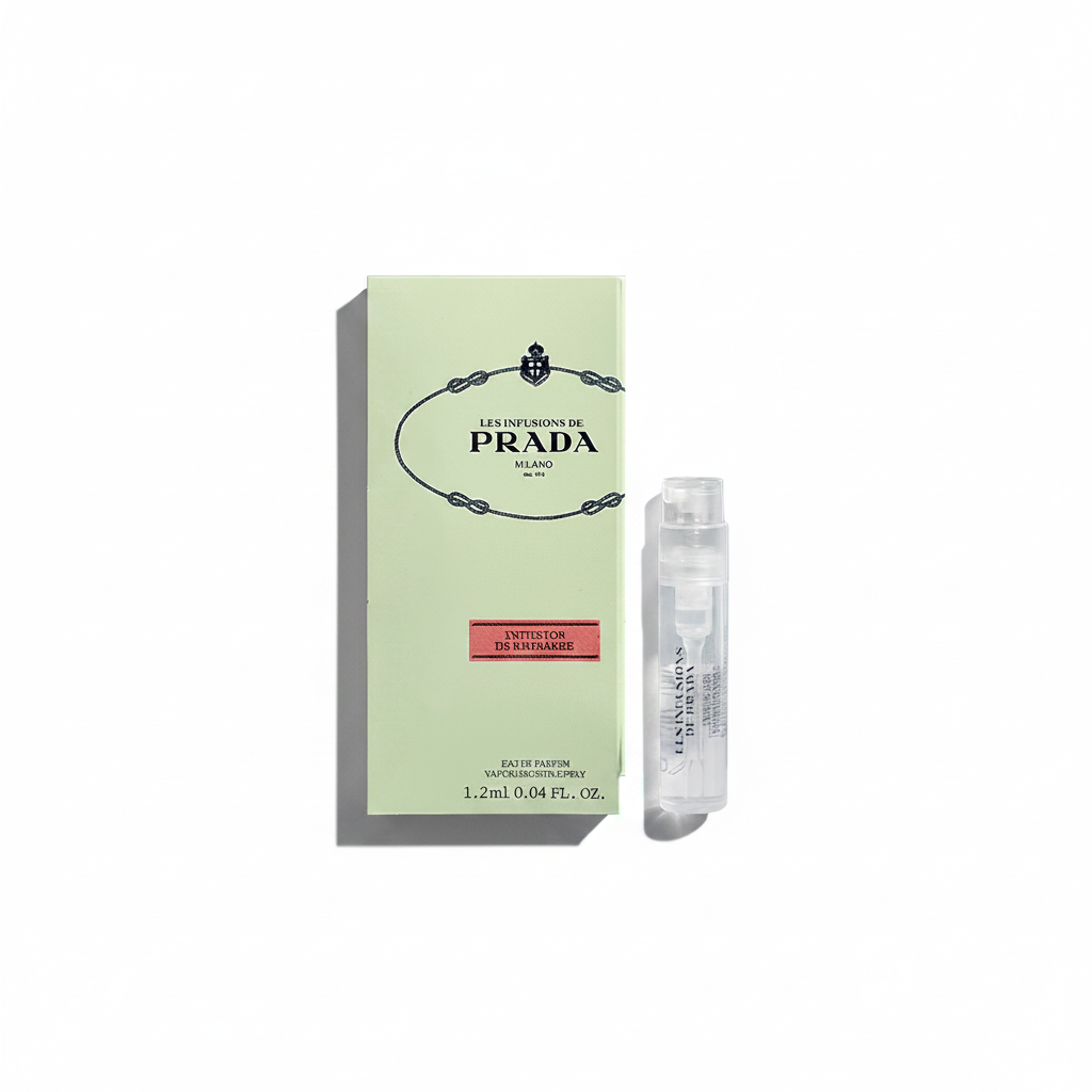 Prada Les Infusions de Rhubarbe Flat Lay with Left Shadow
