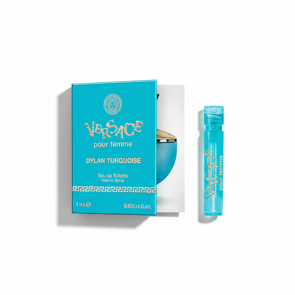 Versace Dylan Turquoise Flat Lay with Left Shadow